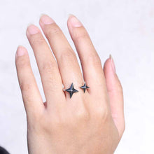 Load image into Gallery viewer, Sterling Silver Adjustable North Star Ring
