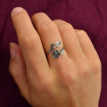 Load image into Gallery viewer, Rose Adjustable Ring: Sterling Silver
