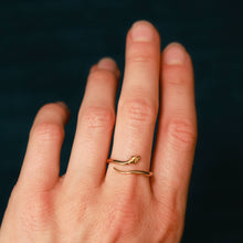 Load image into Gallery viewer, Adjustable Simple Snake Ring: Recycled Sterling Silver
