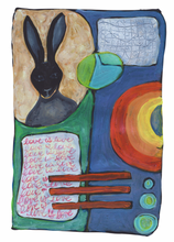 Load image into Gallery viewer, Rabbitanight Art Postcards &amp; Cards with Envelope by ea.willett
