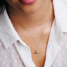 Load image into Gallery viewer, Sterling Silver Mini Flying Heart Necklace
