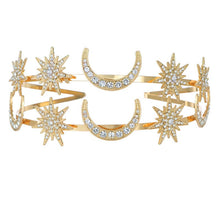 Load image into Gallery viewer, Stars Goddess Crown Halo Headband Crown Tiara Boho Headpiece
