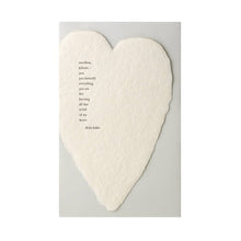 Load image into Gallery viewer, Kahlo Quote Deckled Heart Handmade Paper Letterpress Card
