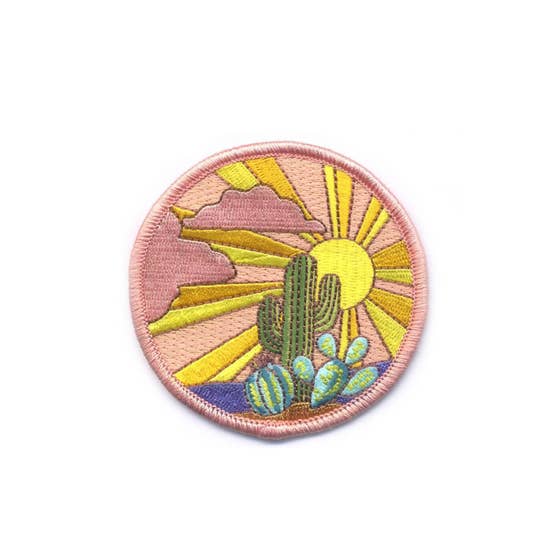 Antiquaria Cactus Sunset Embroidered Patch
