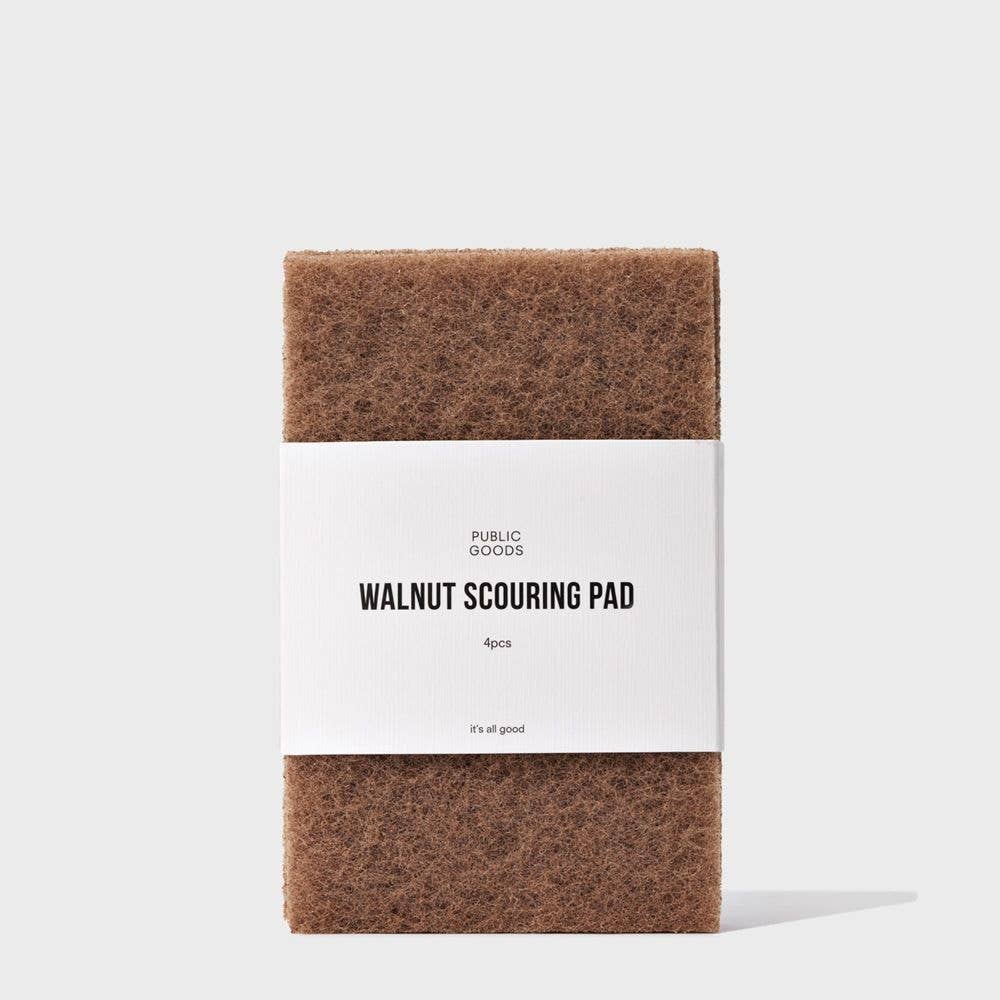 Walnut Scouring Pad 4 ct