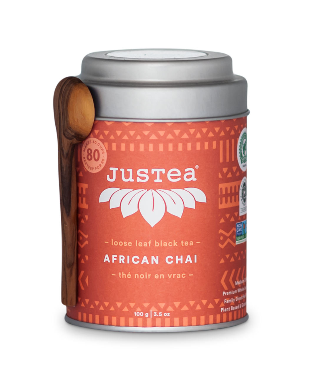 JusTea African Chai Tin with Spoon