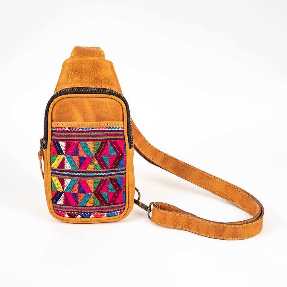 Altiplano Leather & Huipile Sling Bag