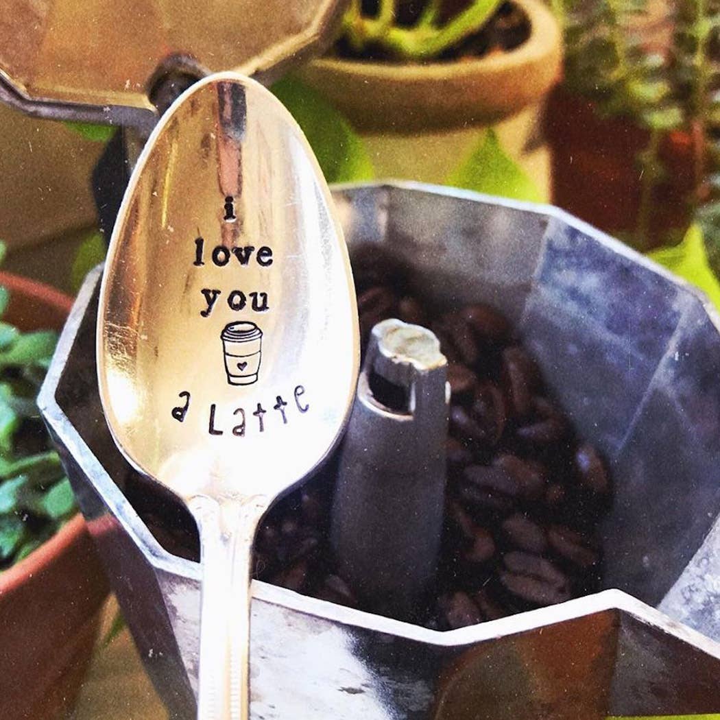 A Latte Spoon by Sweet Thyme Design
