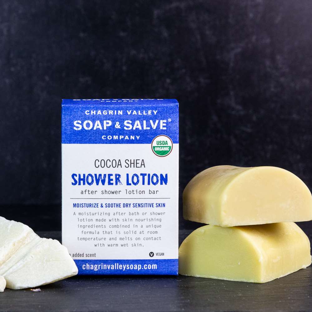 Chagrin Valley Soap & Salve Shower Butter Bar: Cocoa Shea - 3 oz Bar
