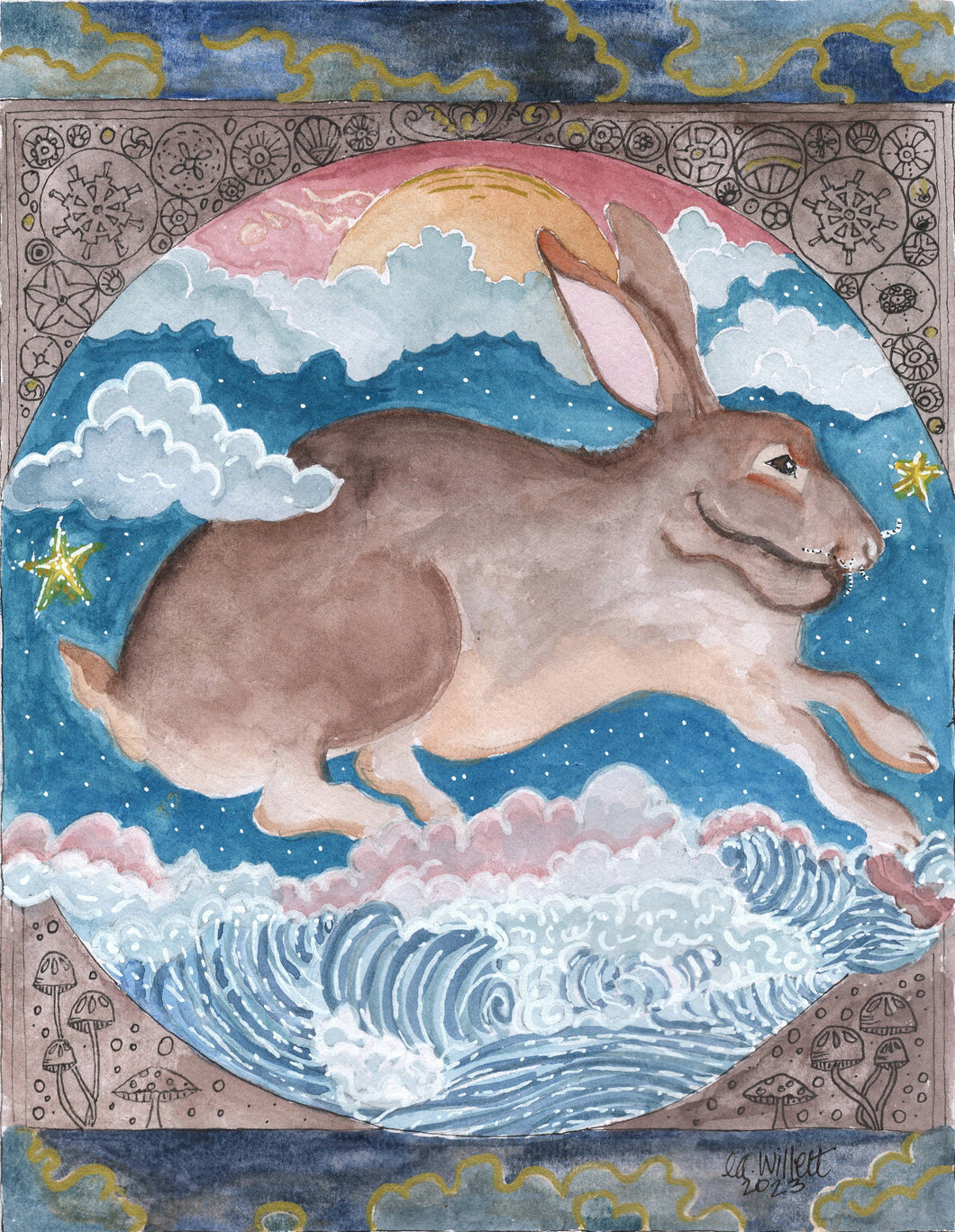 Year of the Rabbit Notecards and Postcards by ea.willett