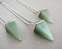 Load image into Gallery viewer, Aventurine Pyramid Necklace
