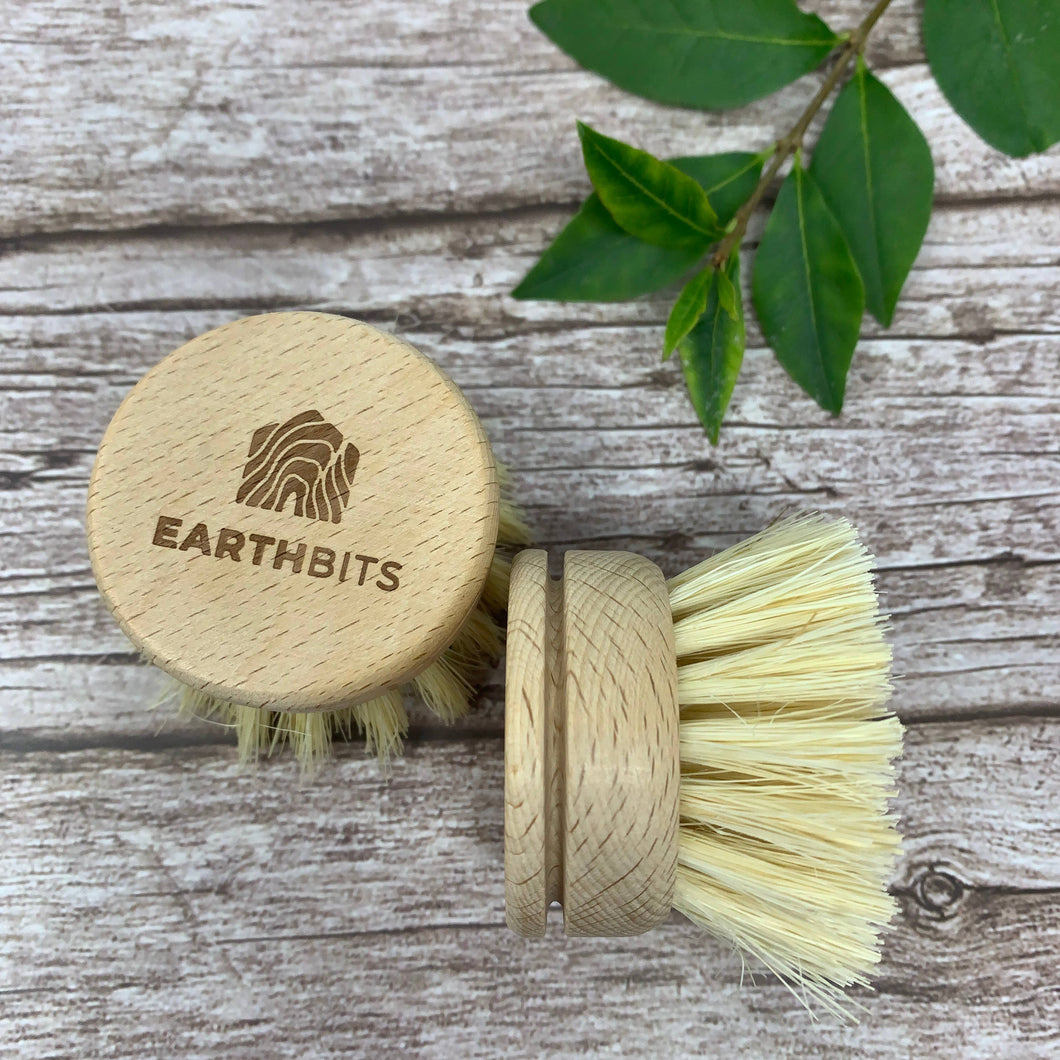 Wooden Dish Brush with Removable Head by EarthBits