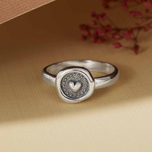 Load image into Gallery viewer, Sterling Silver Wax Seal Heart Ring: 7
