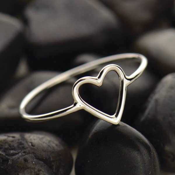 Open Heart Ring by Nina Designs