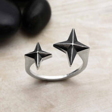 Load image into Gallery viewer, Sterling Silver Adjustable North Star Ring

