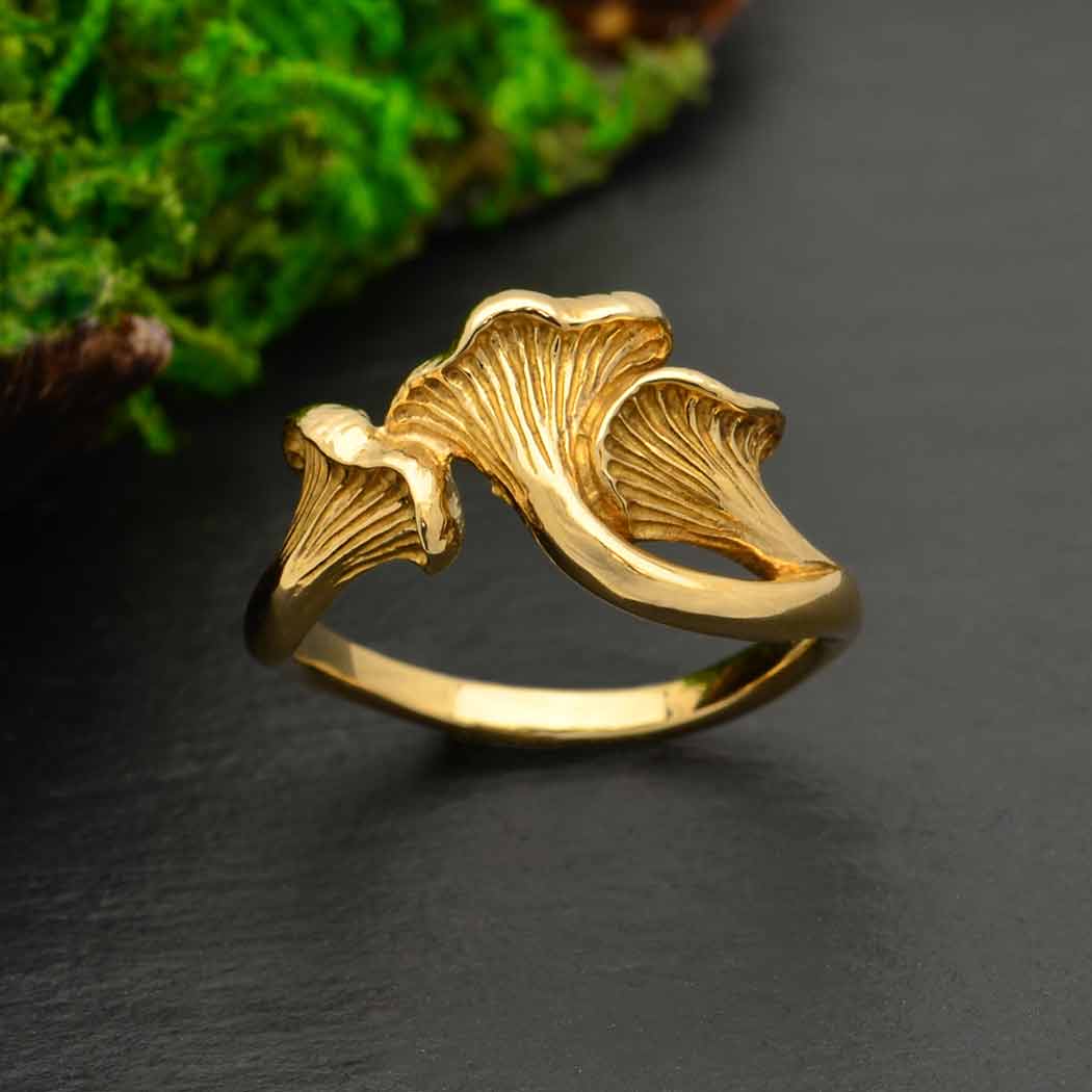 Chanterelle Mushroom Ring: 8 / Bronze