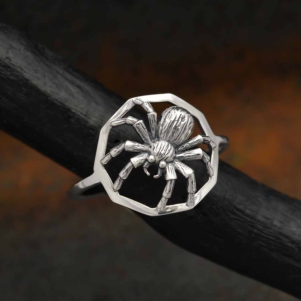 Sterling Silver Spider Ring by Nina Designs
