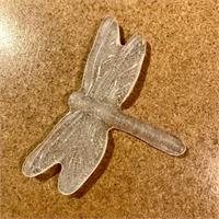 Load image into Gallery viewer, Heartfire Molded Glass Dragonfly Paperweight
