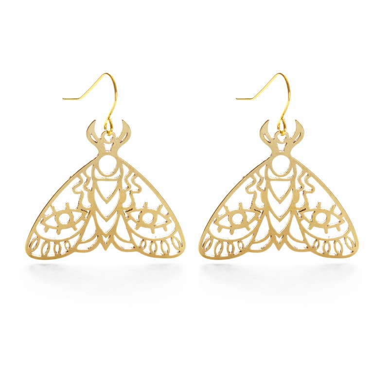 Emperor Moth Earrings by Mind's Eye Design