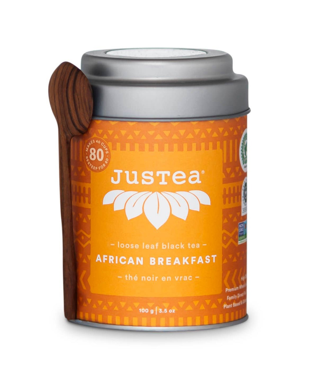 JusTea African Breakfast Tin with Spoon