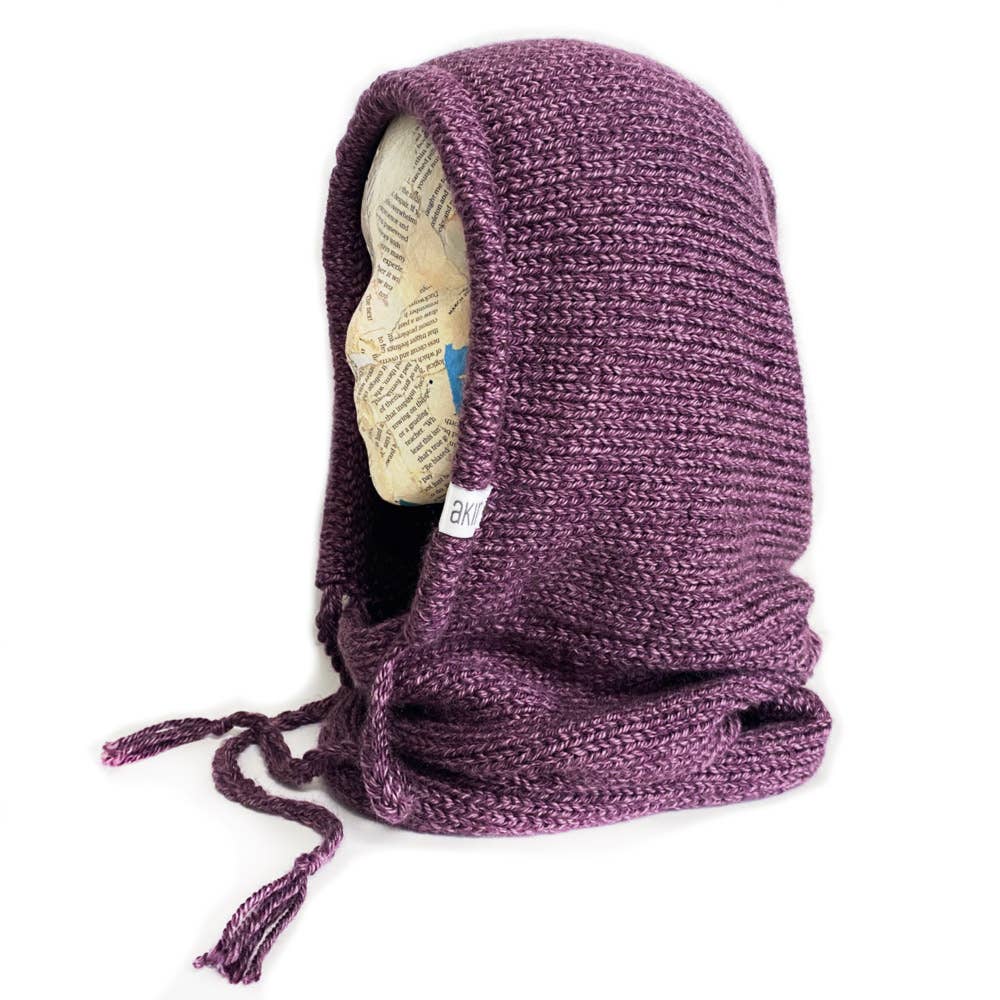 Verse Hooded Cowl: Mulberry