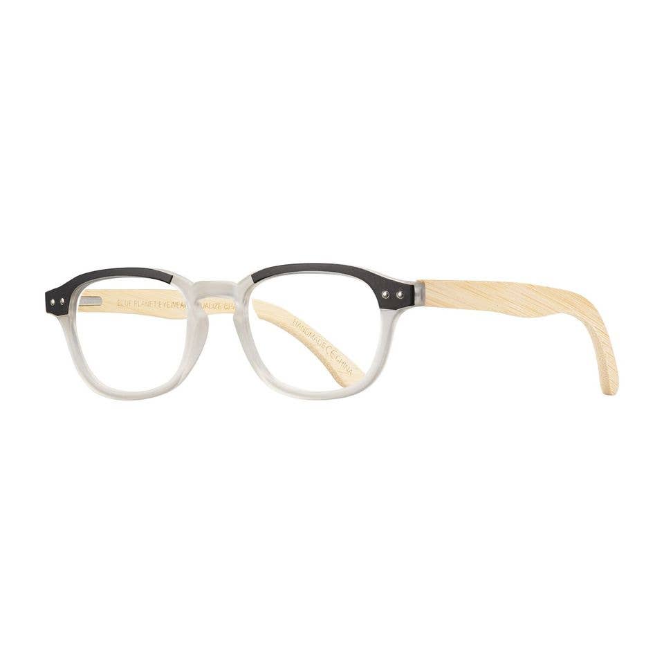 Berkeley Reader - Frost Clear / Black Onyx Accent by Blue Planet Eco-Eyewear