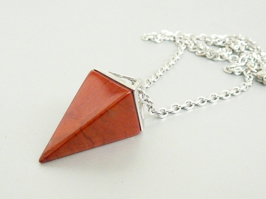 Red Jasper Pyramid Necklace