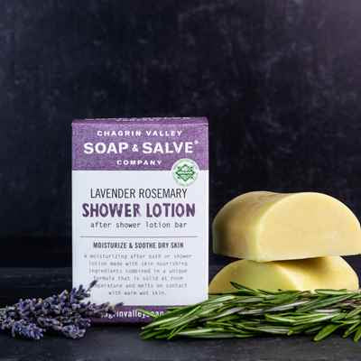 Chagrin Valley Soap & Salve Shower Butter Bar: Lavender Rosemary-3 oz Bar